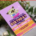 (Free Editable PDF) Lovable Pug Chip And Potato Birthday Invitation Templates
