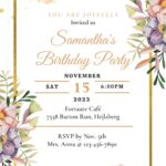 (Free) 8+ Whimsical Country Flower Canva Birthday Invitation Templates