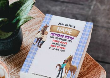 (Free Editable PDF) Cherished Spirit Riding Birthday Invitation Templates
