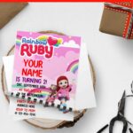 (Free Editable PDF) Rainbow Ruby The Great Escape Birthday Invitation Templates