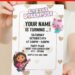 Free Editable PDF Lovely Cute Glitter Gabbys Dollhouse Birthday Invitation Templates