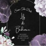(Free) 7+ Purple Pink Floral and Ink Canva Wedding Invitation Templates