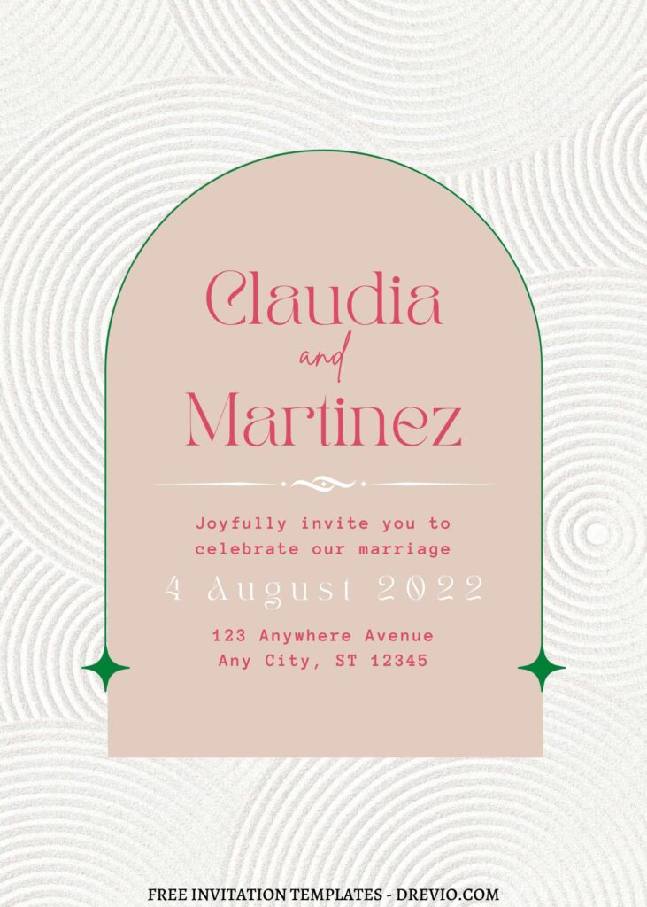 FREE EDITABLE - 9+ Stone Wall Petals Canva Wedding Invitation Templates with 