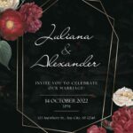 (Free) 9+ Garden Background With Roses Flower Canva Wedding Invitation Templates