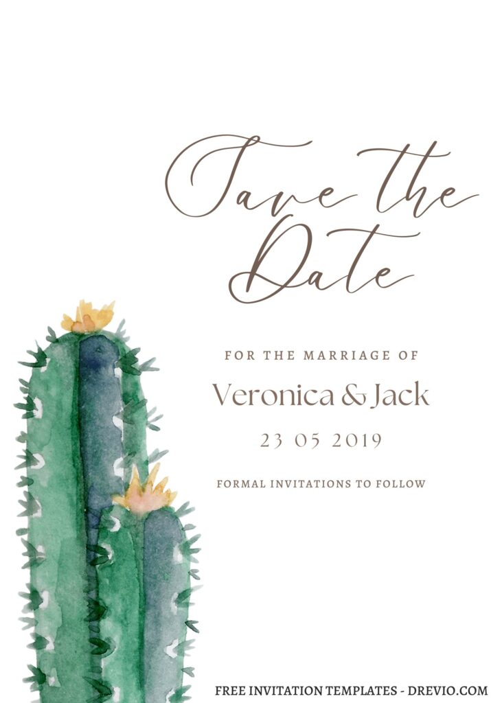10 Adorable Cactus Birthday Invitation Templates