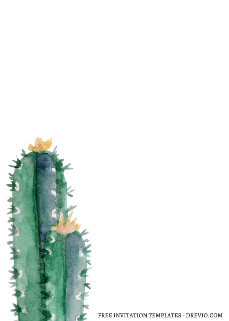 10 Beautiful Cactus Birthday Invitation Templates