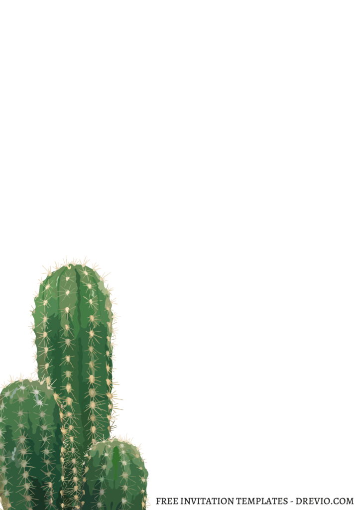10 Cheerful Fiesta Cactus Birthday Invitation Templates