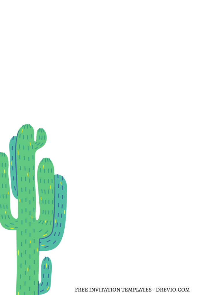 10 Colorful Cactus Birthday Invitation Templates