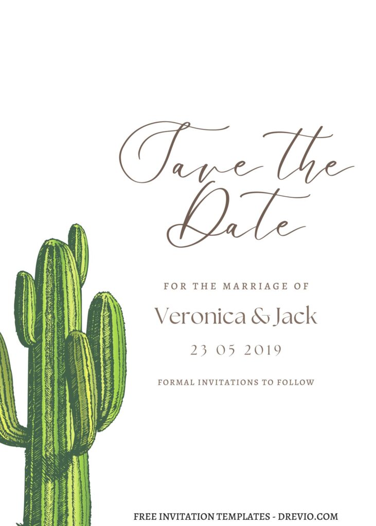 10 Fun Cactus Birthday Invitation Templates