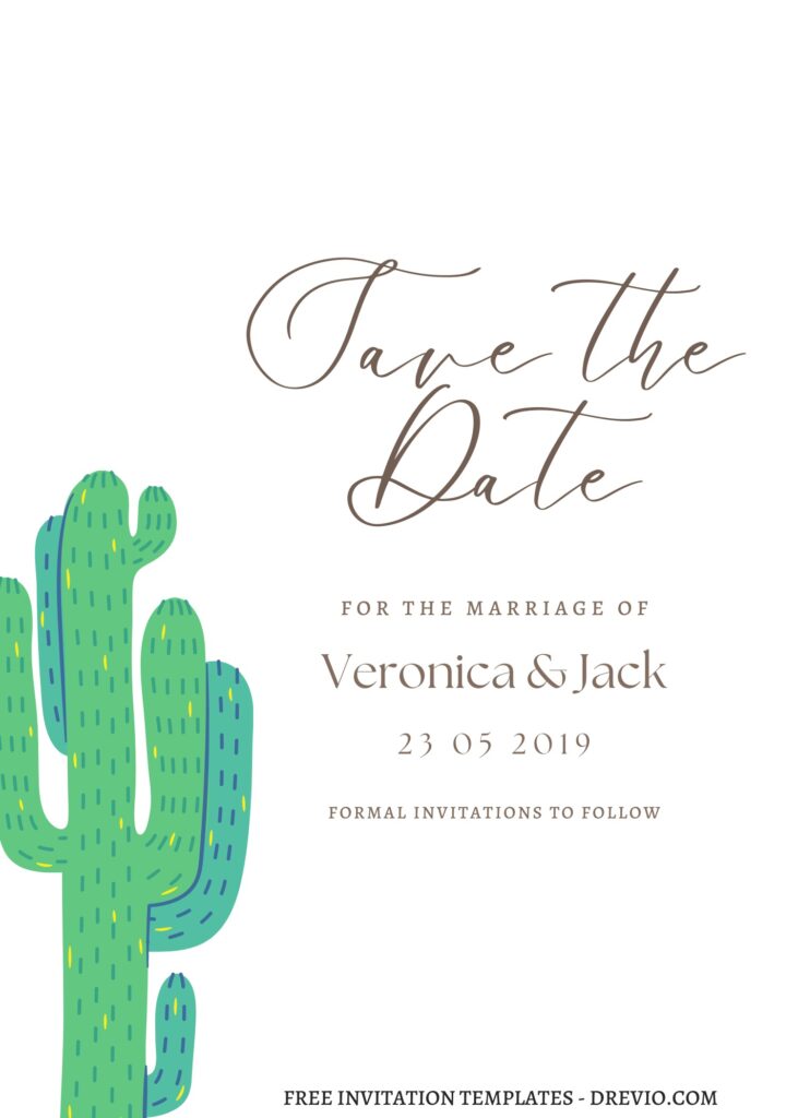 10 Kids Cactus Birthday Invitation Templates
