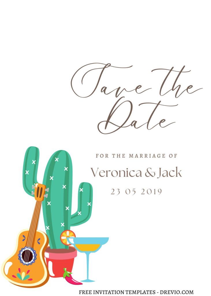 10 Lovely Cute Summer Cactus Birthday Invitation Templates