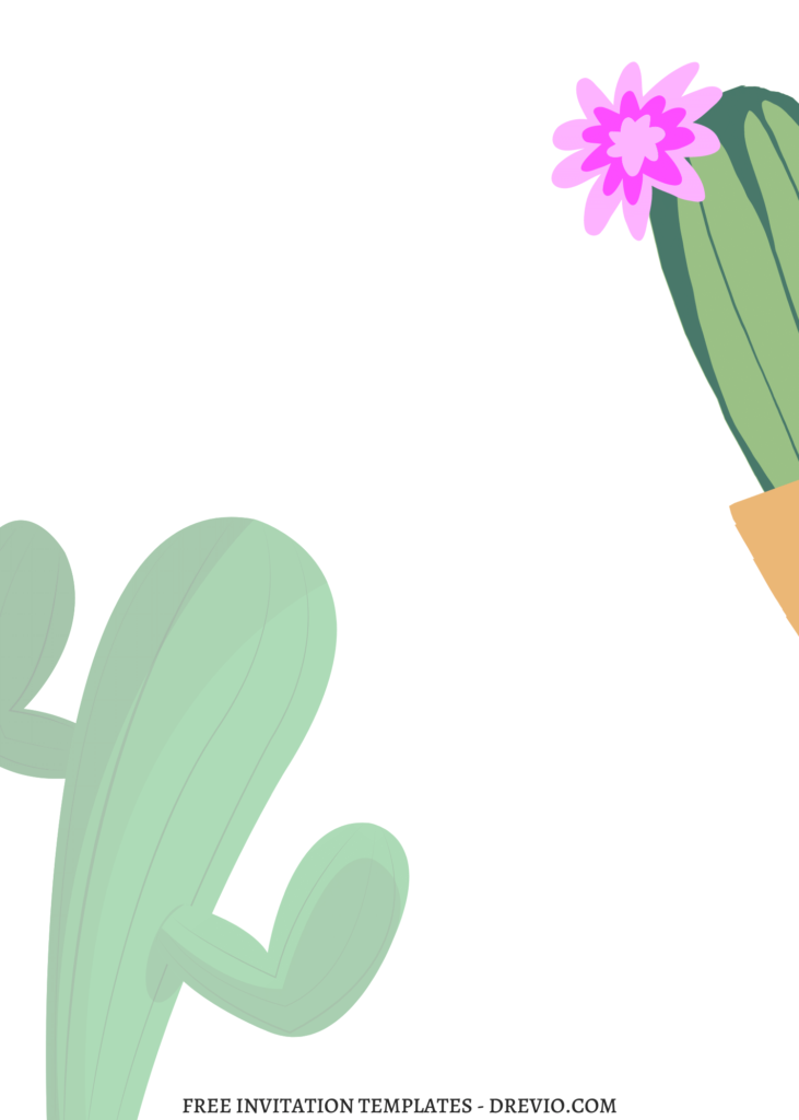 10 Summer Vibe Fiesta Cactus Birthday Invitation Templates