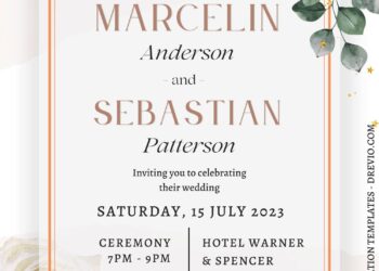(Free) 10+ Wonderful White Rose Canva Wedding Invitation Templates