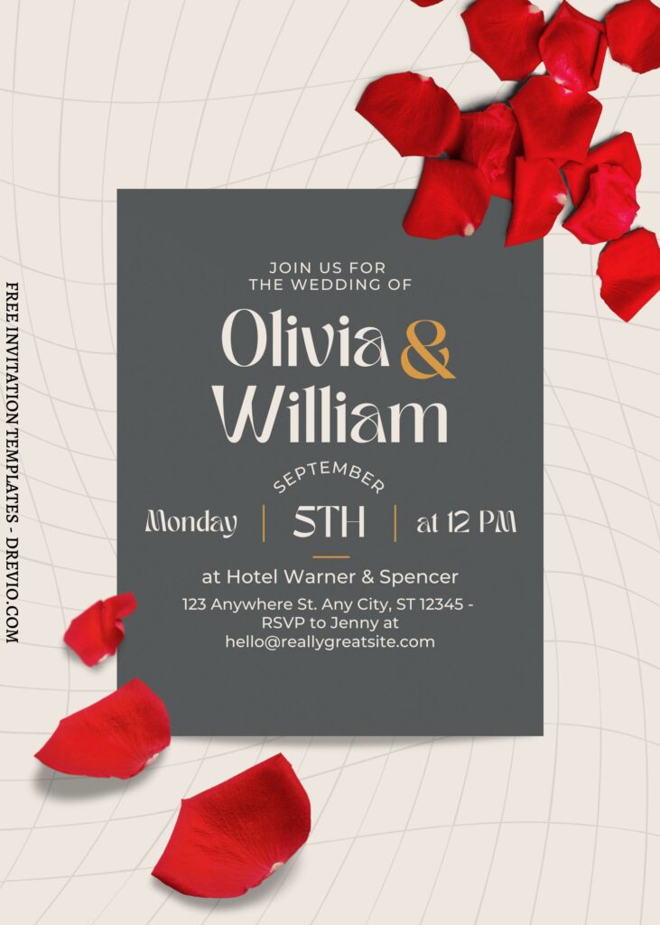 11 Beautiful Flower Petals Canva Invitation Templates E