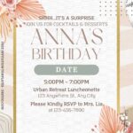 (Free) 11+ Natural Rustic Floral Canva Birthday Invitation Templates