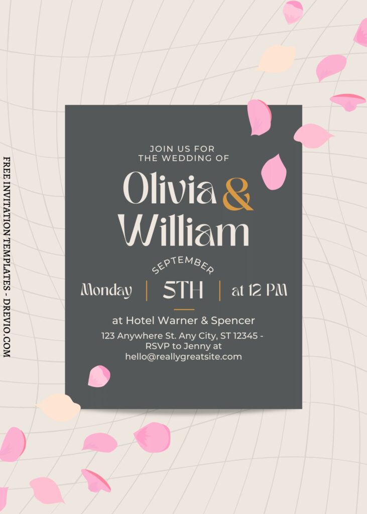 11 Classy Flower Petals Canva Invitation Templates E