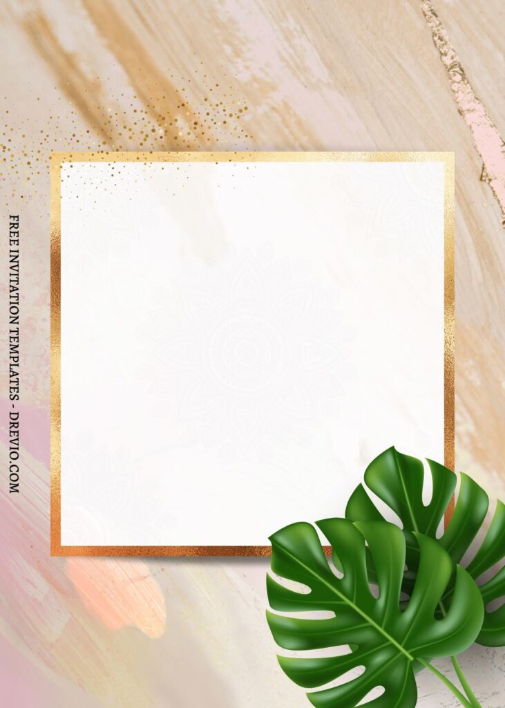 11 Enchanted Rustic Marble Floral Invitation Templates 1