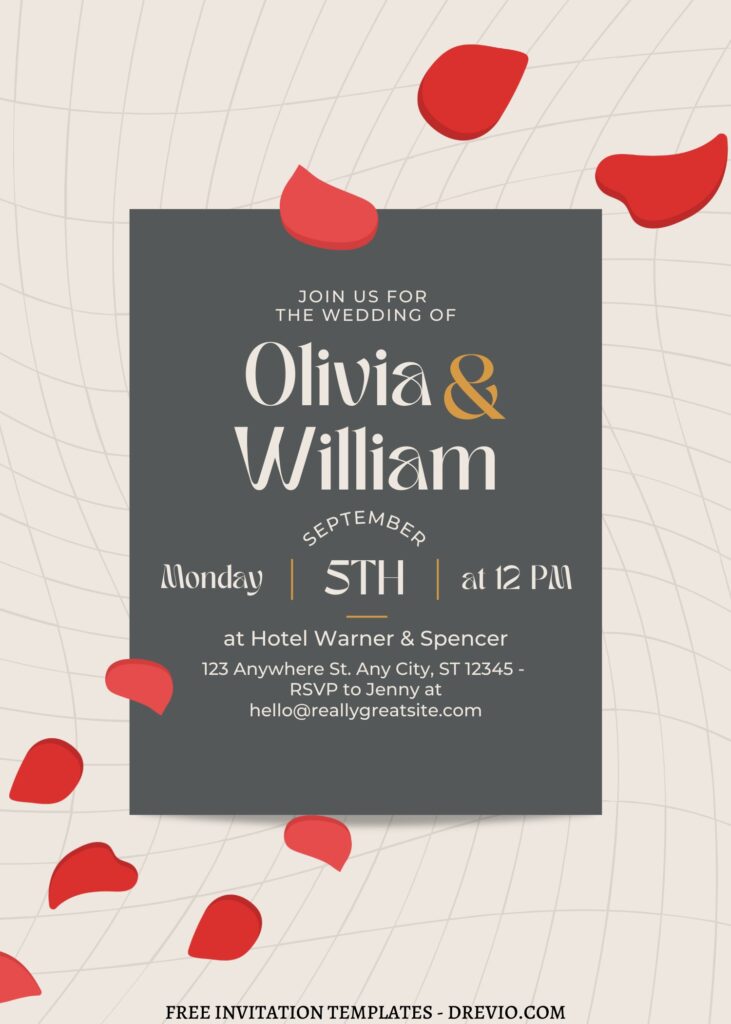 11 Flower Petals Canva Invitation Templates E
