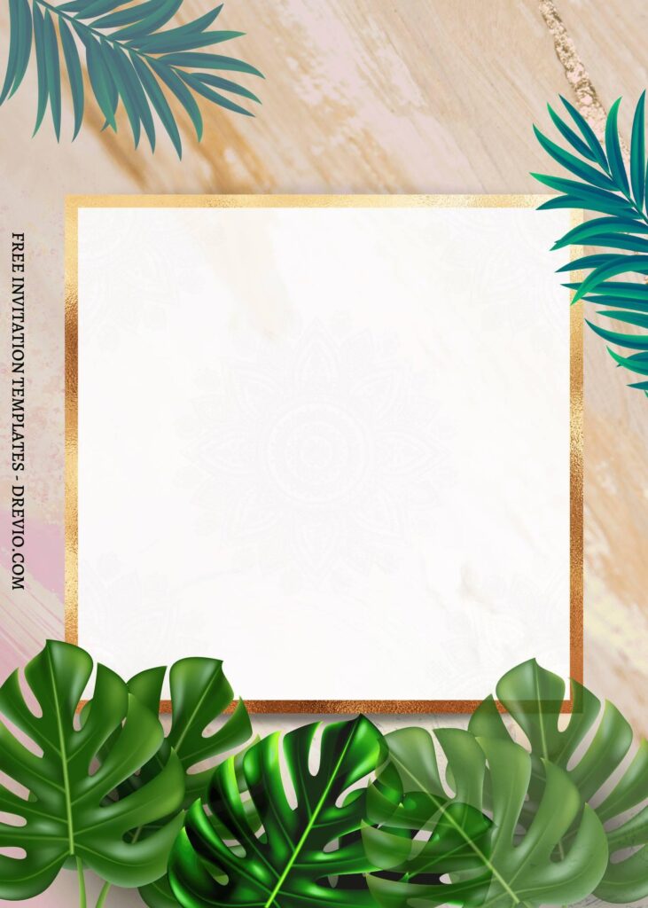 11 Lovely Rustic Marble Floral Invitation Templates 1