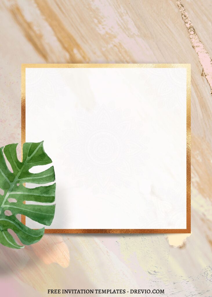 11 Modern Rustic Marble Floral Invitation Templates 1