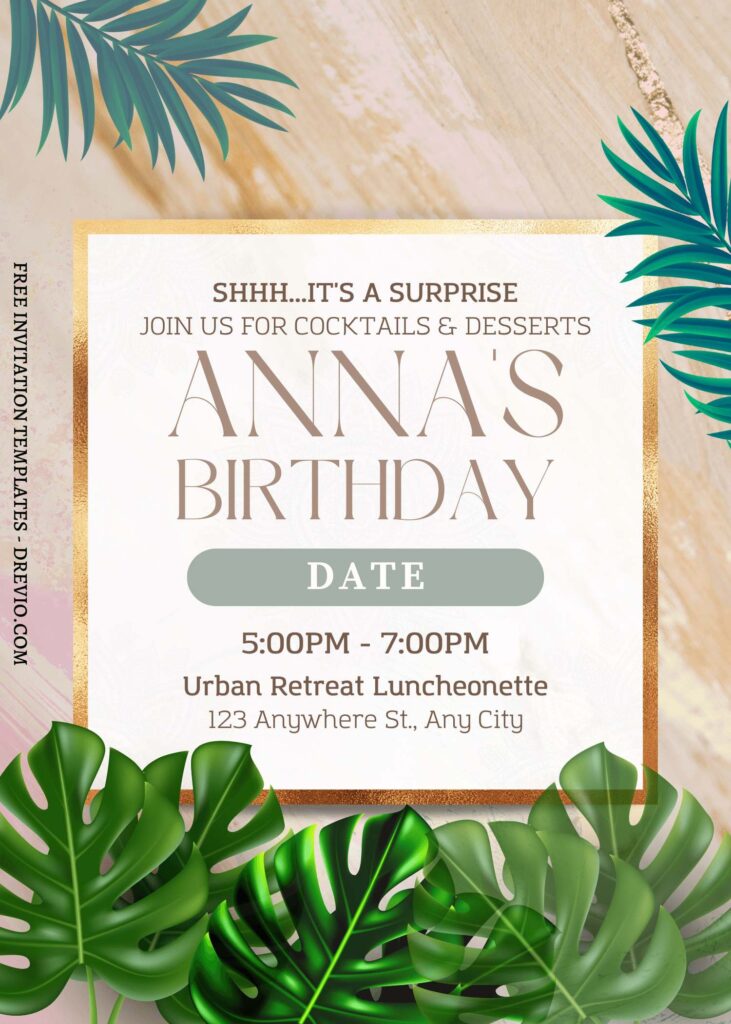 11 Rustic Marble Floral Invitation Templates For Any Occasions 1
