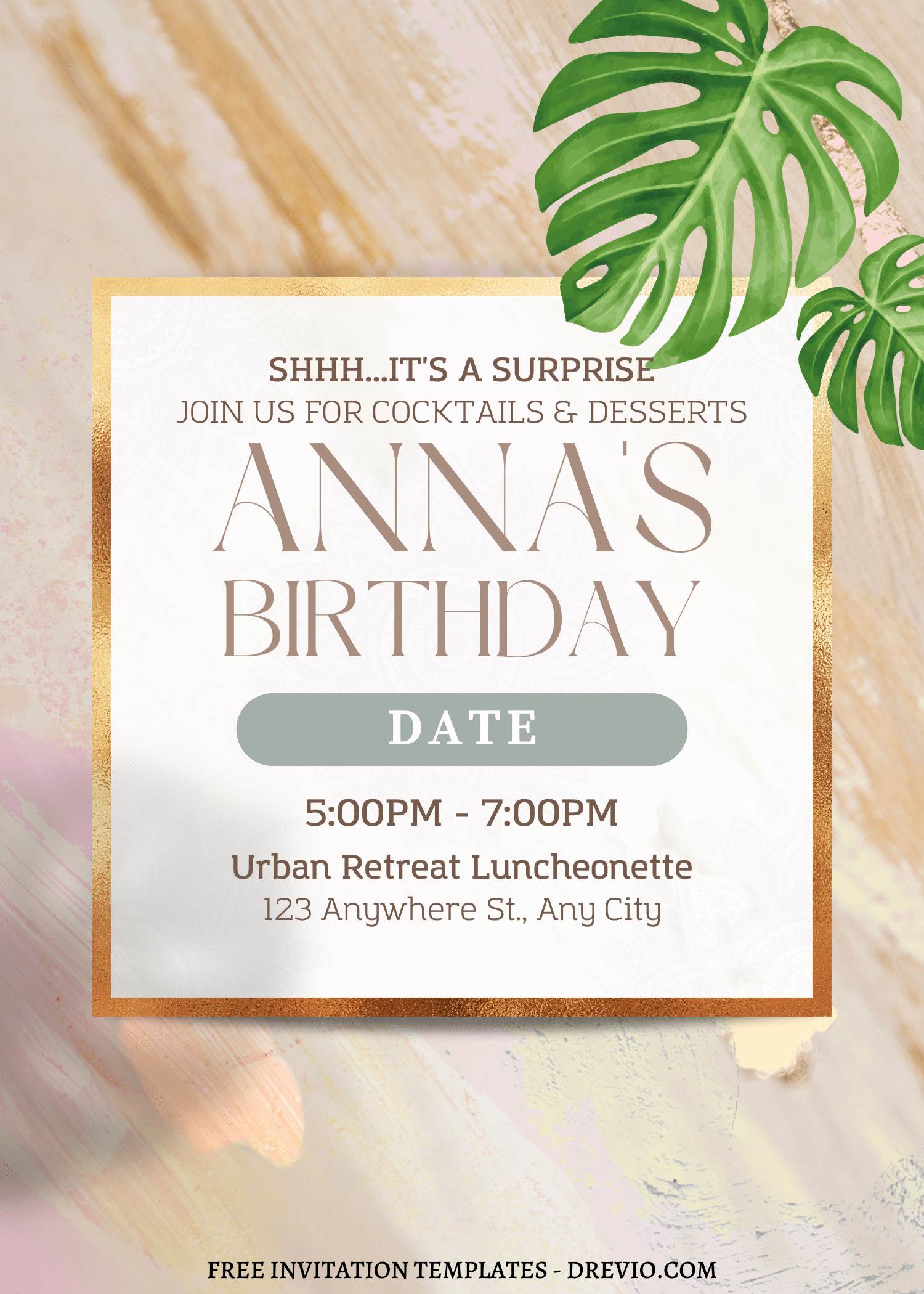 (Free) 11+ Elegant Flourish Canva Birthday Invitation Templates