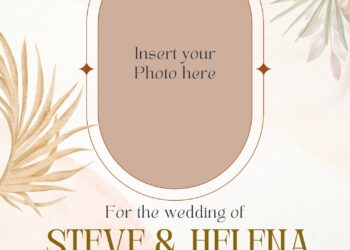 8+ Earth Tone Floral Invitation Templates with Boho dried pampas