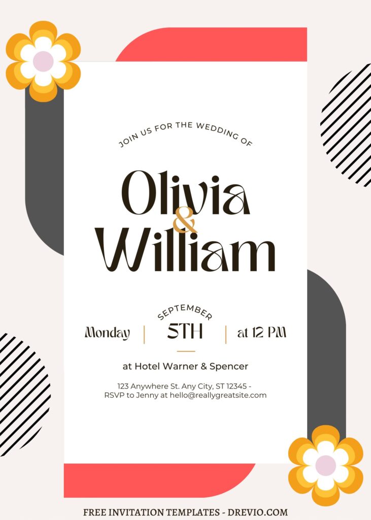 FREE EDITABLE - 8+ Modern Simplicity Canva Wedding Invitation Templates with gorgeous geometric elements