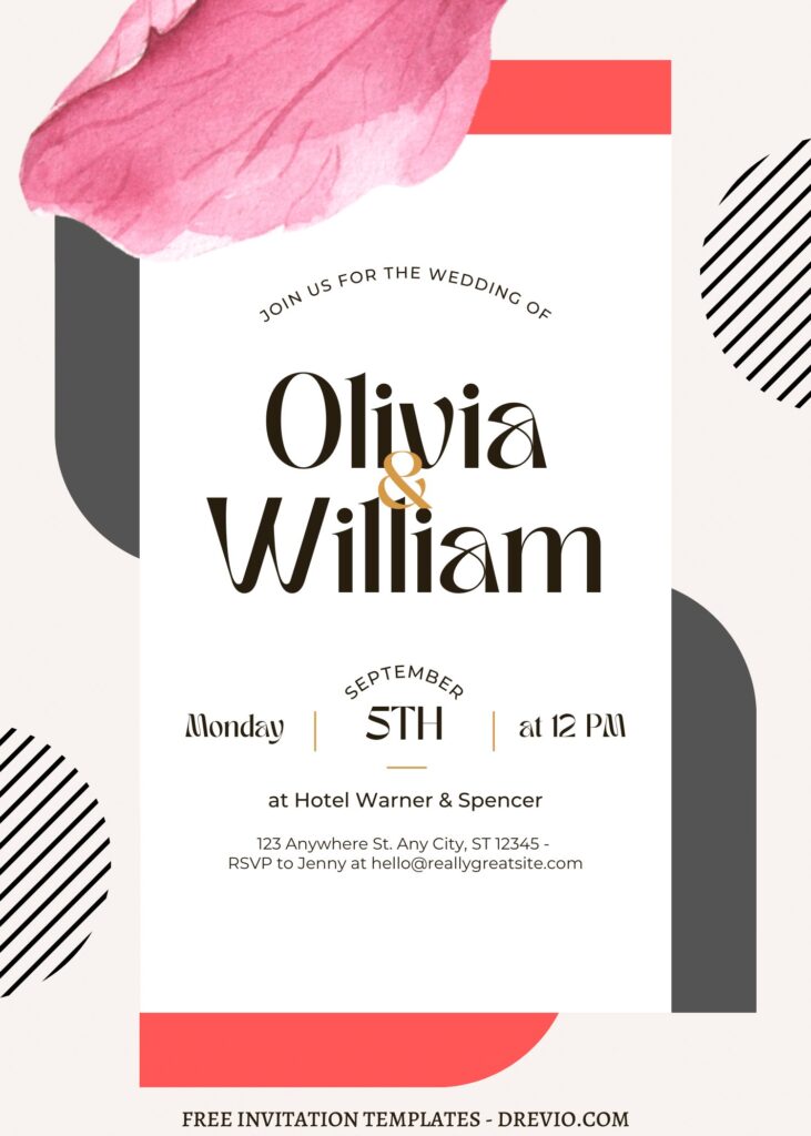 FREE EDITABLE - 8+ Modern Simplicity Canva Wedding Invitation Templates with elegant typefaces