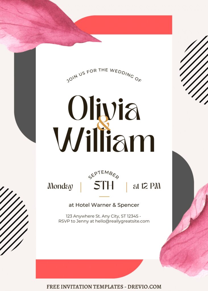 FREE EDITABLE - 8+ Modern Simplicity Canva Wedding Invitation Templates with beautiful tulip petals
