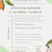(Free) 8+ Orange Blossoms Canva Wedding Invitation Templates with burnt orange
