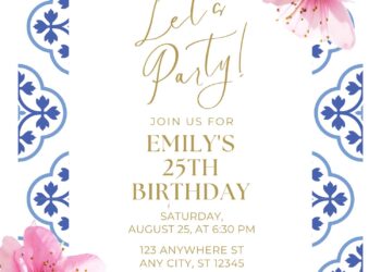 FREE EDITABLE - 8+ Dreamy Spanish Tile & Floral Canva Invitation Templates