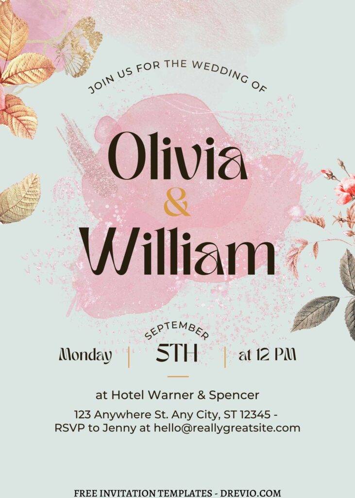 9 Aesthetic Modern Floral Canva Invitation Templates