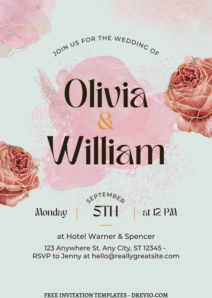 9 Chic Modern Floral Canva Invitation Templates