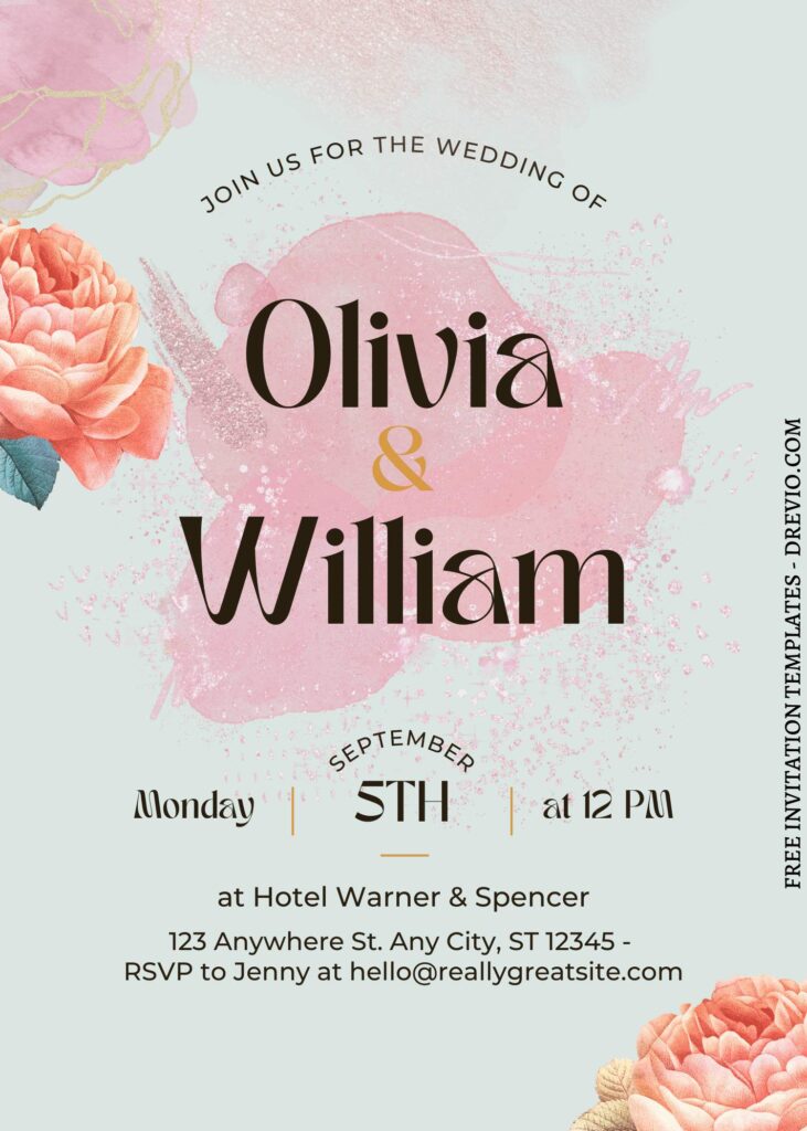 9 Creative Modern Floral Canva Invitation Templates