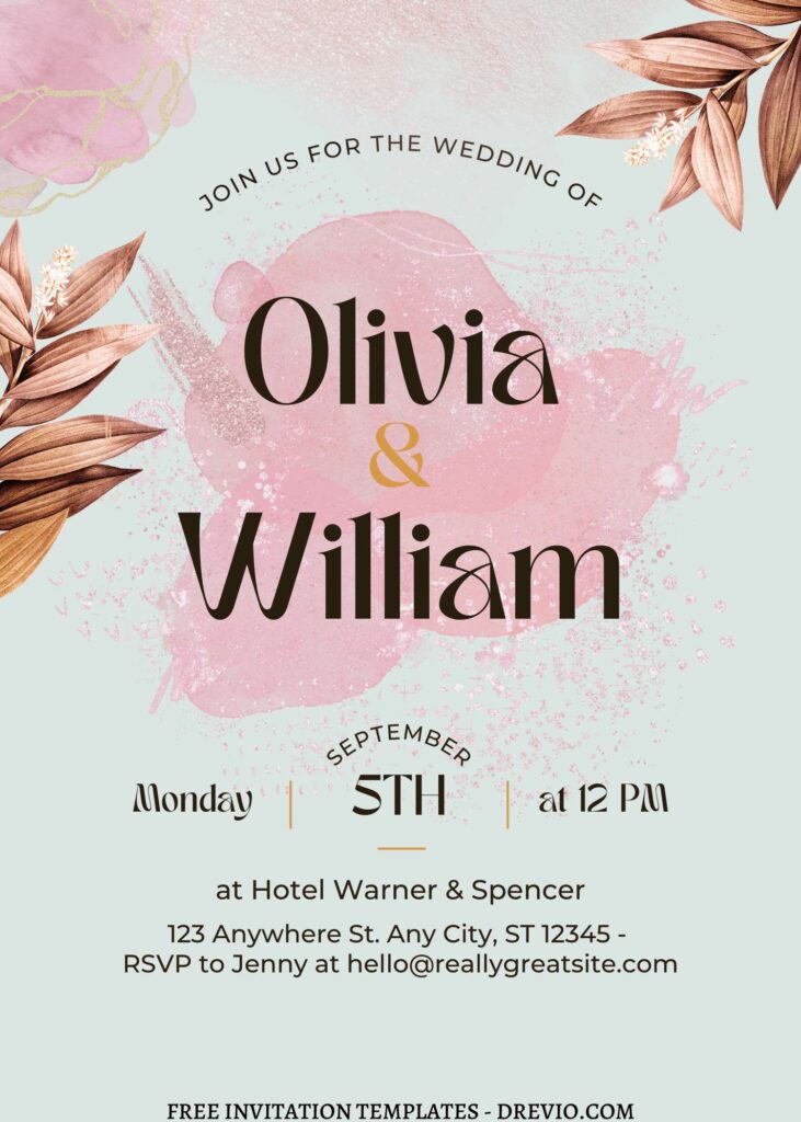 9 Delicate Modern Floral Canva Invitation Templates