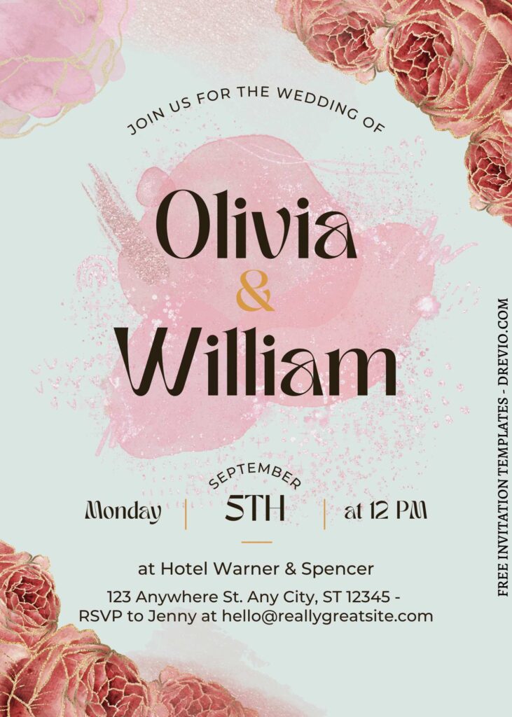 9 Delightful Modern Floral Canva Invitation Templates