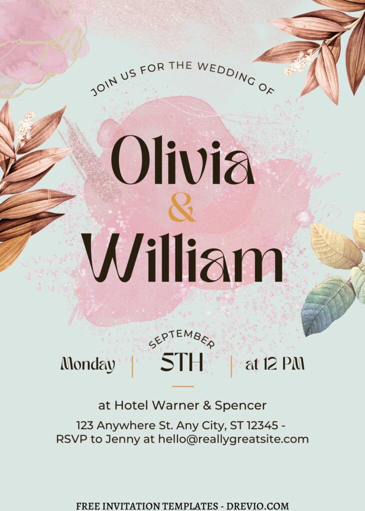 9 Gorgeous Modern Floral Canva Invitation Templates