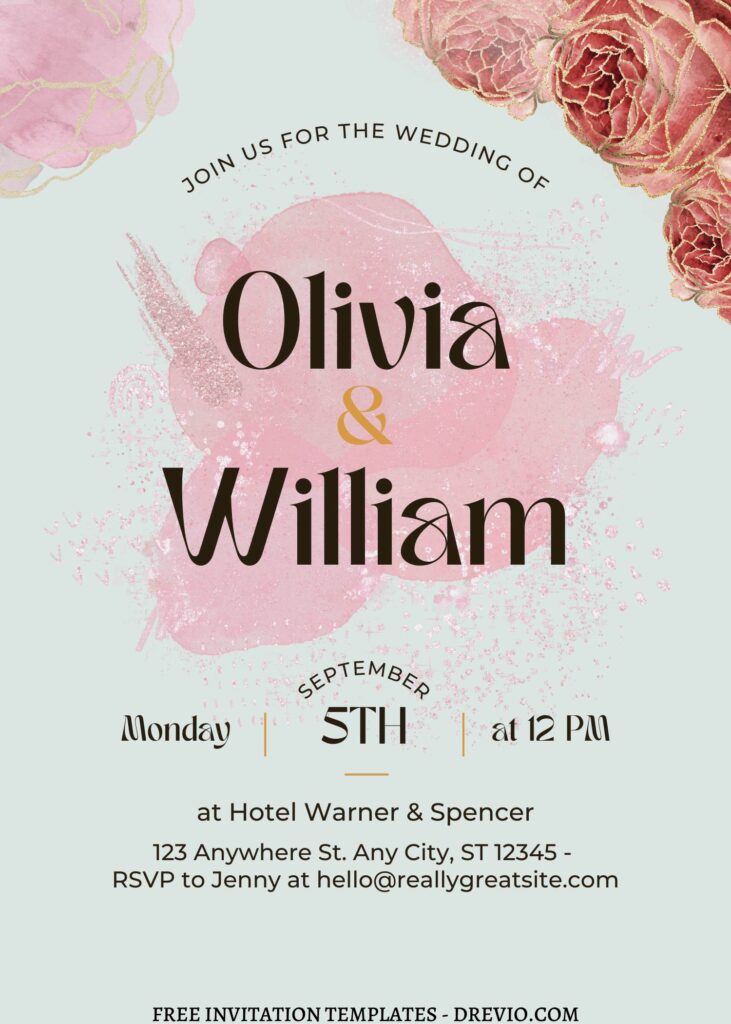 9 Modern Floral Canva Invitation Templates