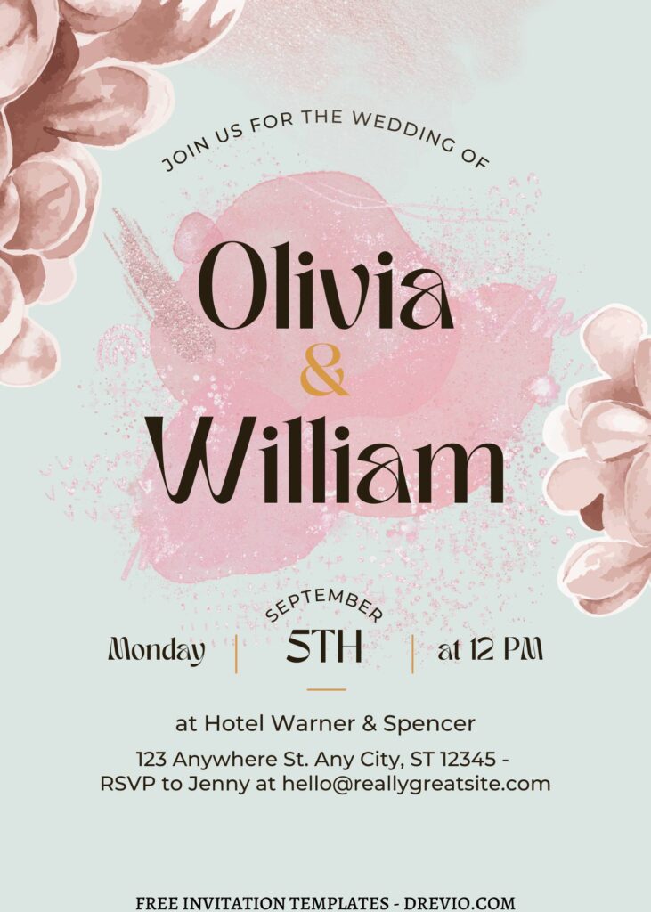 9 Stunning Modern Floral Canva Invitation Templates