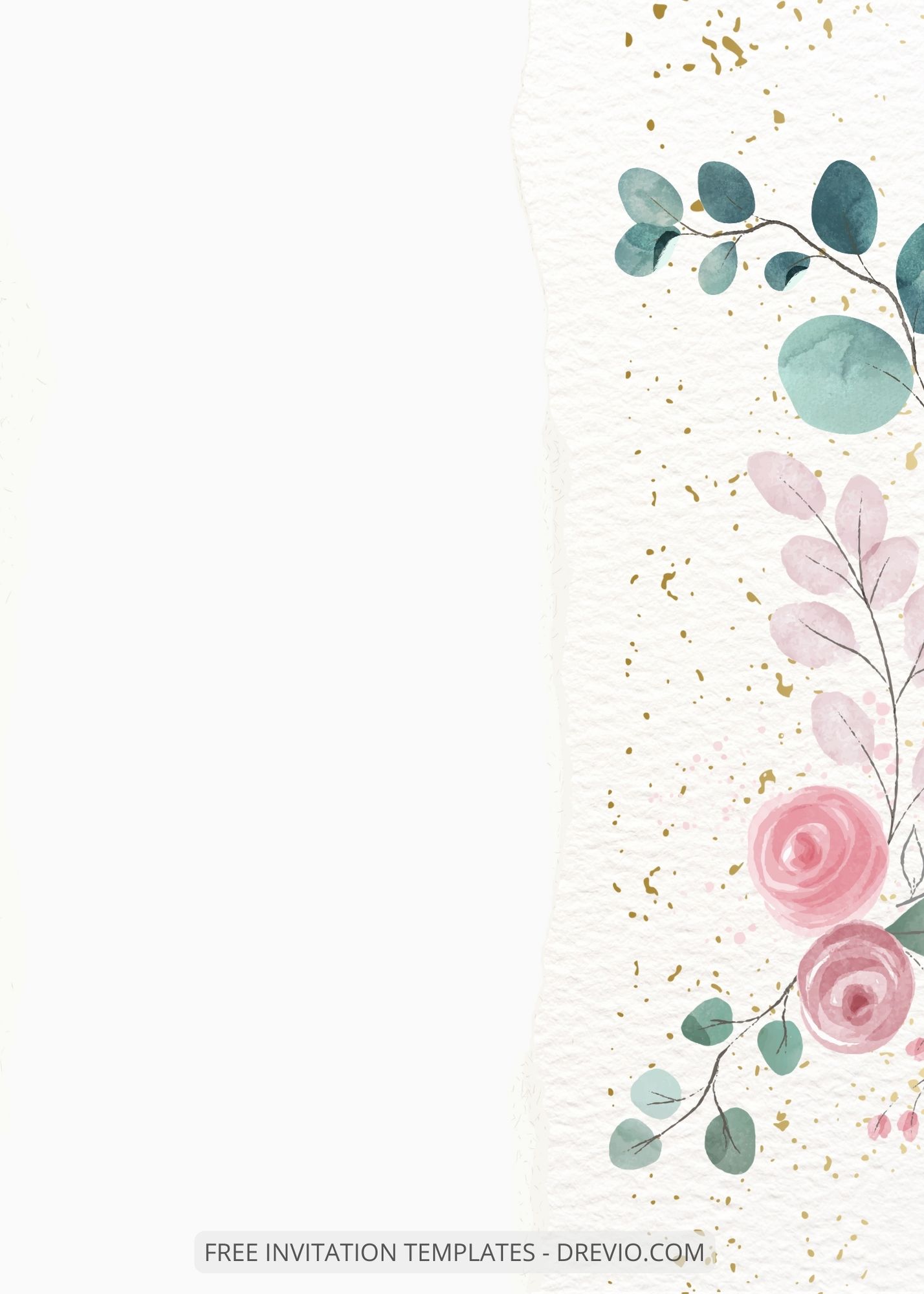 ( Free ) 11+ Watercolor Botanical Canva Wedding Invitation Templates Eight