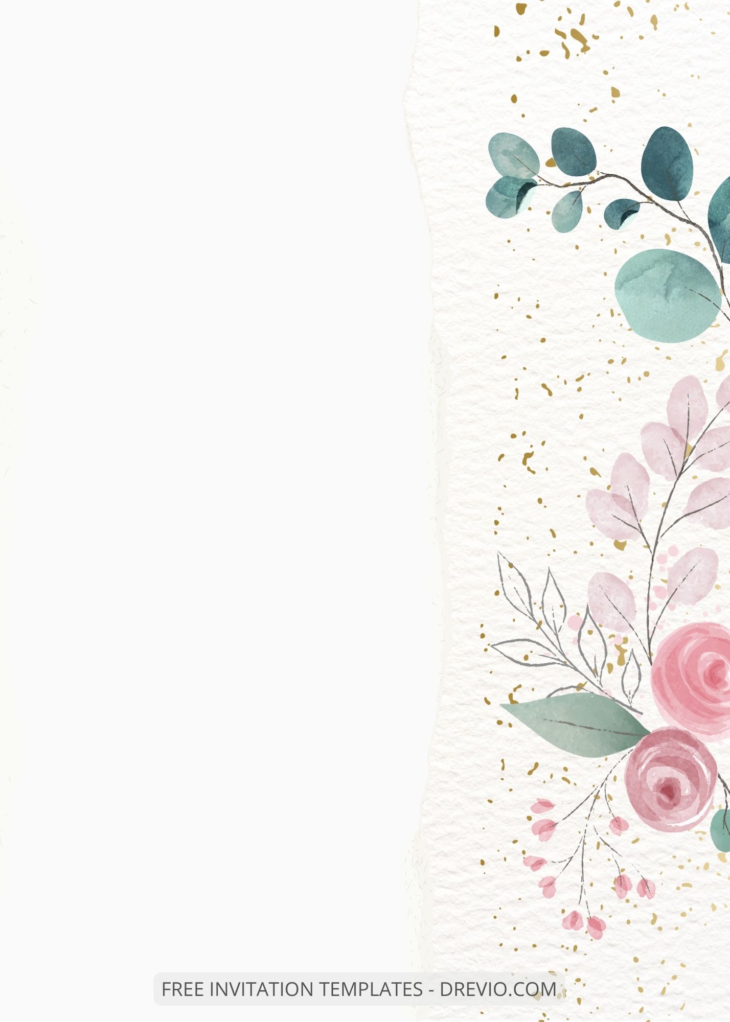 ( Free ) 11+ Watercolor Botanical Canva Wedding Invitation Templates Nine