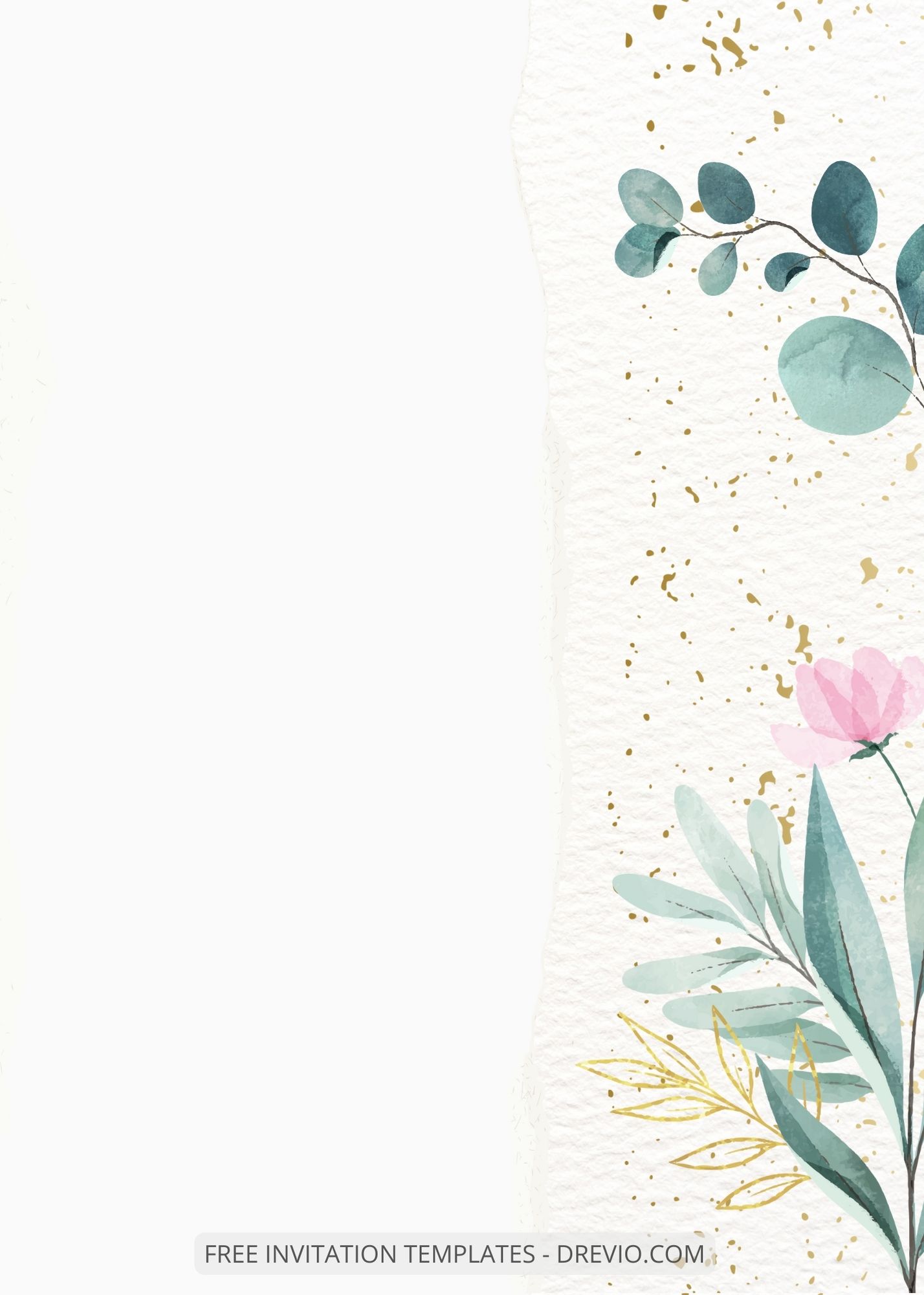 ( Free ) 11+ Watercolor Botanical Canva Wedding Invitation Templates Seven
