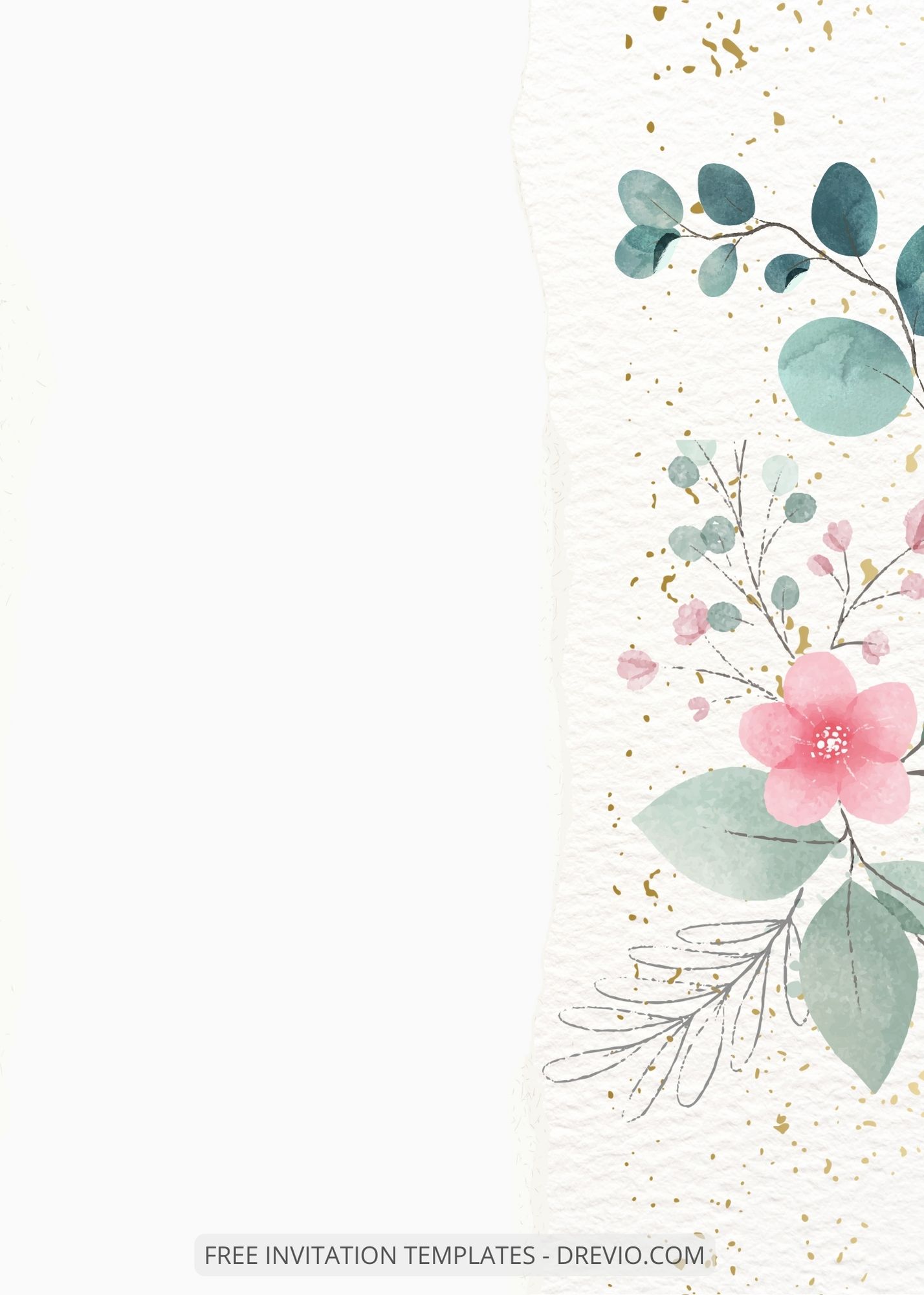 ( Free ) 11+ Watercolor Botanical Canva Wedding Invitation Templates Two