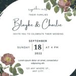 ( Free ) 7+ Flower Garden Canva Wedding Invitation Templates