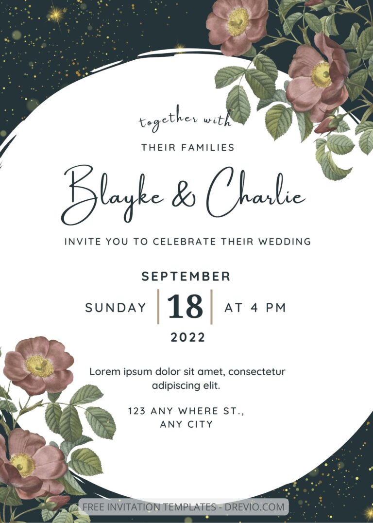 ( Free ) 7+ Flower Garden Canva Wedding Invitation Templates