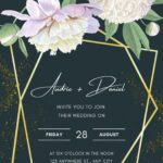 ( Free ) 7+ Simple Peony Canva Wedding Invitation Templates
