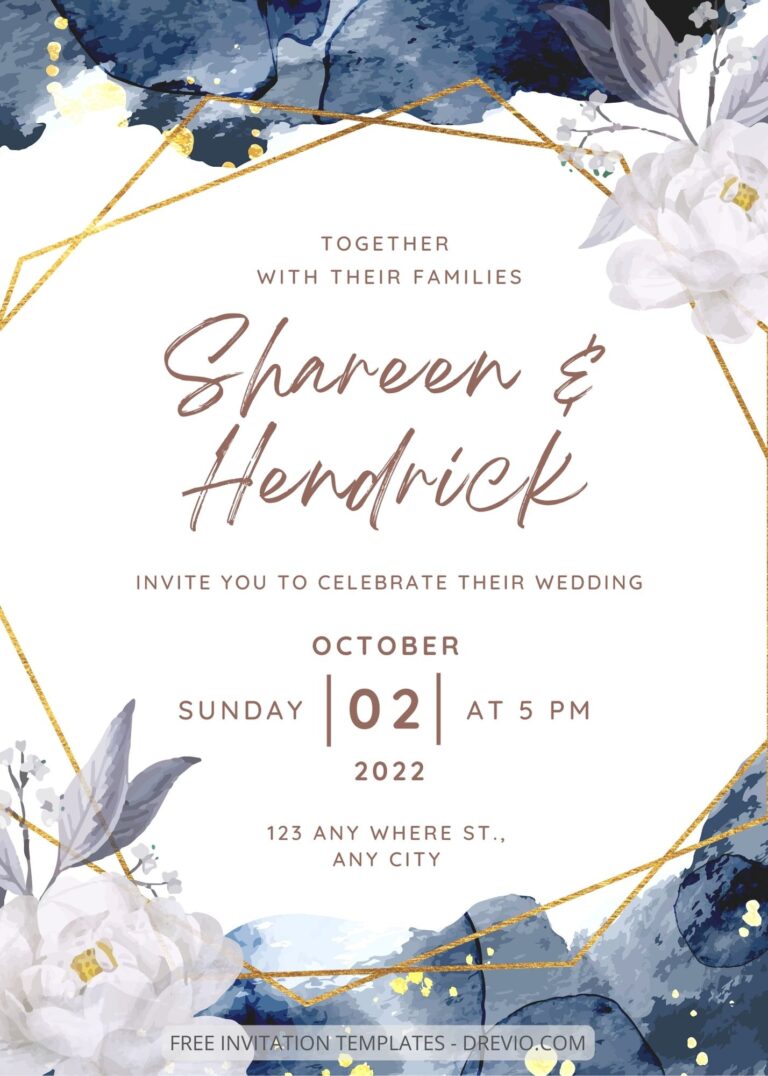 ( Free ) 7+ White Peony Canva Wedding Invitation Templates