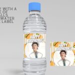 (Free Editable) Cloudy With A Chance Of Meatballs Canva Water Bottle Labels