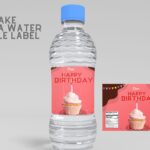 (Free Editable) Cupcake Themes Canva Birthday Water Bottle Labels
